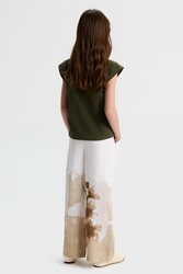 NK Kids - 51354-DESENLİ KETEN PANTOLON 8/14 (1)