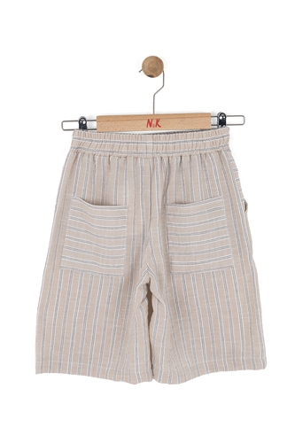 61325-ÇİZGİLİ KETEN ŞORT 8/14