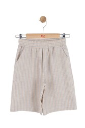 61325-ÇİZGİLİ KETEN ŞORT 8/14 - Thumbnail