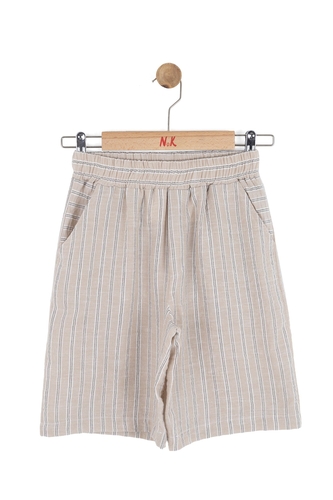 61325-ÇİZGİLİ KETEN ŞORT 8/14